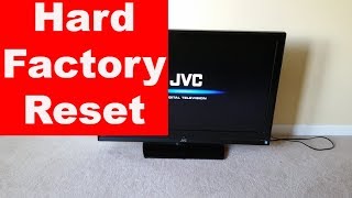 How do Reset JVC Smart TV to Factory Settings  Hard Reset a JVC TV [upl. by Aitam]