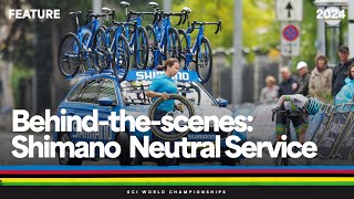 Shimano Neutral Service  BehindtheScenes at the UCI World Championships [upl. by Aknahs]