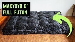 Maxyoyo Futon Filled with Shredded Memory Foam is a Soft Pillow Bed [upl. by Czarra]