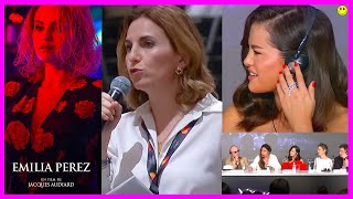 Selena Gomez reacts to CONFUSING Emilia Pérez panel question [upl. by Lhok]