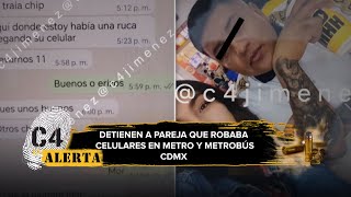 Pareja así ROBABA celulares en Metrobús CdMx quotLlevamos 11 unos buenos Morquot [upl. by Riffle]