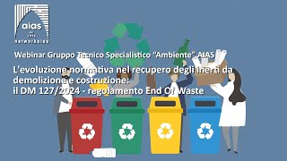 DM 1272024  il regolamento End Of Waste [upl. by Ilehs258]