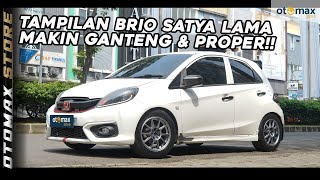 Modifikasi Brio Satya Lama Lebih Ganteng amp Proper Pakai Velg Wedssport TC105N R15  otomax store [upl. by Aisatsanna]