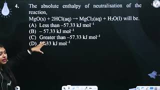 The absolute enthalpy of neutralisation of the reaction MgOs  2HClaq amprarr MgCl2aq  H2 [upl. by Swamy]