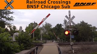 Railroad Crossings of the BNSF Chicago Sub [upl. by Stephens]