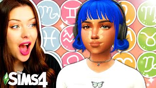 Creating Sims for ALL 12 ZODIAC SIGNS  Sims 4 CAS Challenge [upl. by Wallack941]