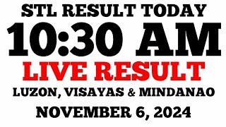 STL Result Today 1030AM Draw November 6 2024 STL Luzon Visayas and Mindanao LIVE Result [upl. by Anitac]