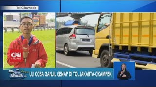 Kondisi Uji Coba Ganjil Genap di Tol JakartaCikampek [upl. by Martha]