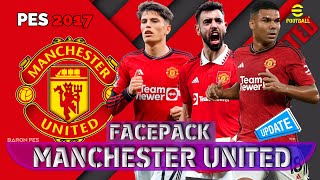 PES 2017 FACEPACK MANCHESTER UNITED 2023 [upl. by Haonam]