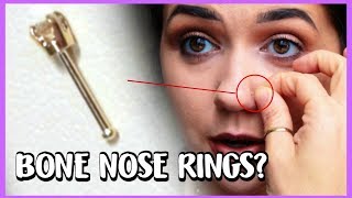 How to Put In a Bone Nose Ring [upl. by Sinnaoi]