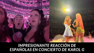 Impresionante reacción de estas españolas al ver a Amaia Montero en el concierto de karolg [upl. by Alexina284]