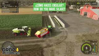 tutorial 🌽 picado de maíz y ensilaje  cornsilage Tutorial fs25 🌾 [upl. by Harraf]