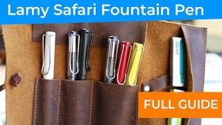 Lamy Safari Fountain Pen  The BIG guide to Filling Inks Nibs Using and Cleaning [upl. by Saxena844]