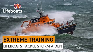 Lifeboat volunteers train in extreme weather [upl. by Naihtsirc]