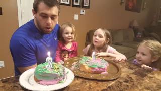 Kids sing Happy Birthday to Daddy 30th Birthday Celebration [upl. by Akeihsal699]