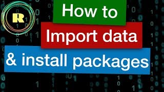 How to import data and install packages R programming for beginners [upl. by Leira]