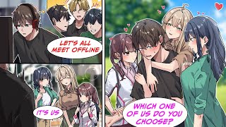 Manga Dub I went to meet my online friends and I expected a bunch of guys but RomCom [upl. by Trilby]