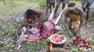 Discover Hadzabe tribe  Hadza Morn Hunt and Cooking Breakfast [upl. by Faber998]