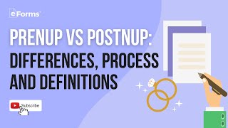 Prenup vs Postnup Differences Process and Definitions [upl. by Welbie721]