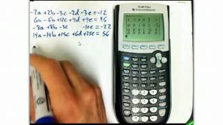 Solving systems using RREF on the TI84 calculator [upl. by Yzzik]