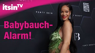 Wow Schwangere Rihanna mit XLBabykugel in glitzerndem TransparentLook  Its in TV [upl. by Pier557]