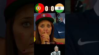 Portugal vs India 54Imaginary football penalty final ronaldo shorts football zxrfootball [upl. by Nahem137]