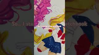 New sketchbook sketchbook sketchbooktour art artist shorts fyp sailormoon christmas oc [upl. by Nadine]