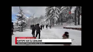 KARTEPE KAR İLE ŞENLENDİ [upl. by Jonis]