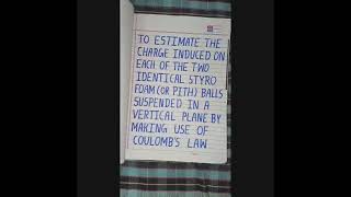 12th physics investigatory project estimate the charge induced on the two identical styrofoam balls [upl. by Norrej963]