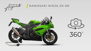 Kawasaki NINJA 636 ZX6R  Vista a 360 gradi  Moto Argento [upl. by Etteloiv]