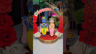 Krishna ji jhula making 🦚 Radha Krishna jhula making 🙏 Jai shree krishna shorts short [upl. by Rednazxela]