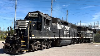 Norfolk Southern EMD GP382 amp GP383 Work Talleyrand on NS GJ05 [upl. by Cassady370]