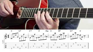 String Skipping Fingering《 Guitar Exercise 134 》 弦跳びピッキングと運指のエクササイズ 【TAB ⇒ 概要欄】 in the key of C ♩＝48 [upl. by Nauqahs]