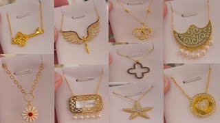 Latest Gold Chain With Pendant Designs  Simple Gold Chain Designs  Daily Wear Gold chain 2024 [upl. by Aisyle417]