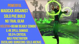 ESO Magicka Arcanist Solo PVE Build  Necrom  Velothi Mythic Build [upl. by Ashton]