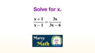 Solve an Algebraic Proportion math algebraicequation algebra rationalequation maths [upl. by Efal]