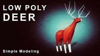 Low Poly Animal  Deer  Cinema 4D Tutorial [upl. by Ahtimat]