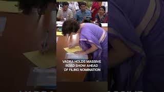 India Priyanka Gandhi Vadra Files Nomination for Wayanad Bypolls  Subscribe to Firstpost [upl. by Kristi542]