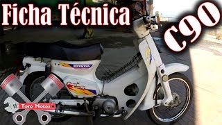 Honda C90 Ficha Técnica  ToroMotos [upl. by Boorer]