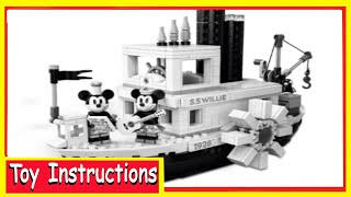 Steamboat Willie  21317 Lego Building instructions Toy Instructions ​ [upl. by Doownelg]