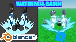 Blender VS Roblox Studio 🌊Water Breathing  Waterfall Basin [upl. by Illehs]