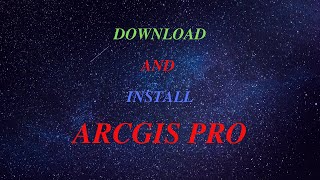 ARCGIS PRO Tutorial How to Download and Install ArcGis Pro [upl. by Syxela]