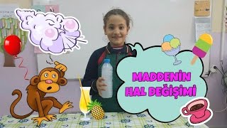 4Sınıf Fen Bilimleri Maddenin Hal Değişimi  Katı Sıvı Gaz [upl. by Macy608]