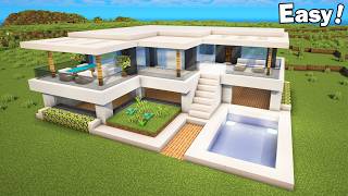 Minecraft  How to build a modern house Easy [upl. by Fish123]