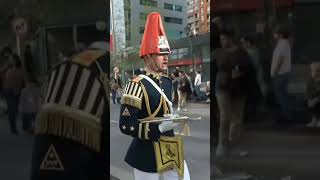 Marcha Penachos Rojos Escuela Militar Bernardo OHiggins 19 Sept 2023 Las Condes Santiago Chile [upl. by Atirehs91]