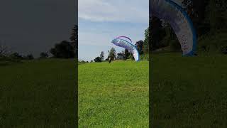 Two paragliders land in Oberwil near city of Zug Switzerland [upl. by Aanas]