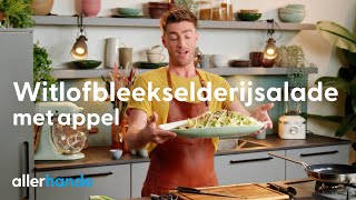 Witlofbleekselderijsalade met appel  Hugo Kennis  Allerhande [upl. by Perrie]