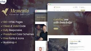 Memento  Multipurpose Funeral Services HTML Template  Themeforest Website Templates and Themes [upl. by Eicak]