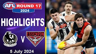 HIGHLIGHTS  Collingwood Magpies vs Essendon Bombers  2024 AFL [upl. by Barn395]