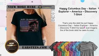 Happy Columbus Day – Italian Explorer – America – Discovery TShirt [upl. by Croteau]